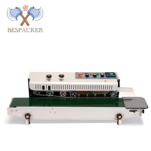 Bespacker Automatic continuous band sealer polythene pvc aluminum foil plastic bag heat sealing machine with counting